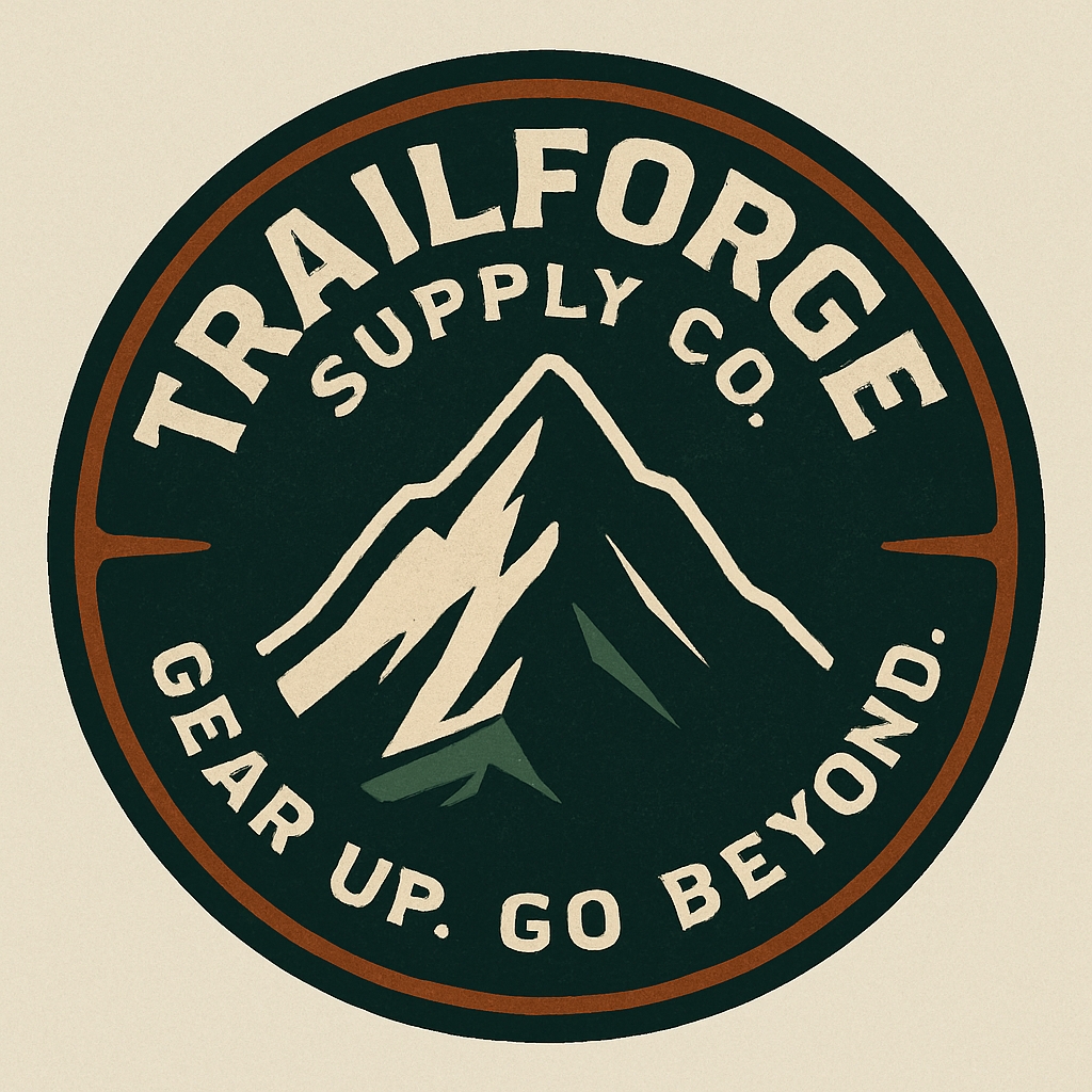 Vintage Trailforge Supply Co. Circular Logo Design