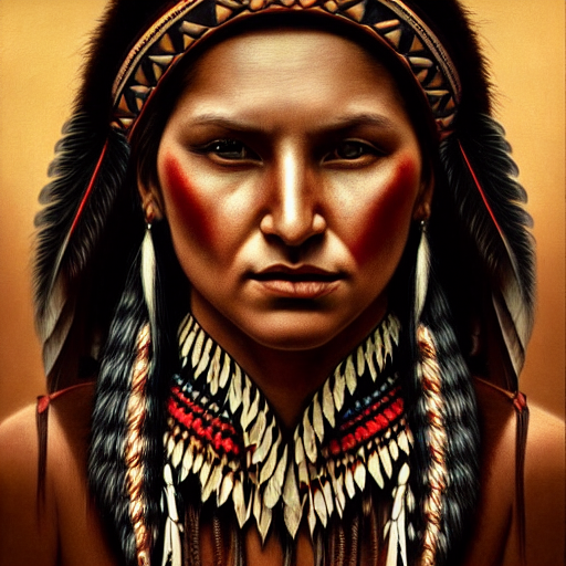 Native American female portrait by Clarence Alford - Playground