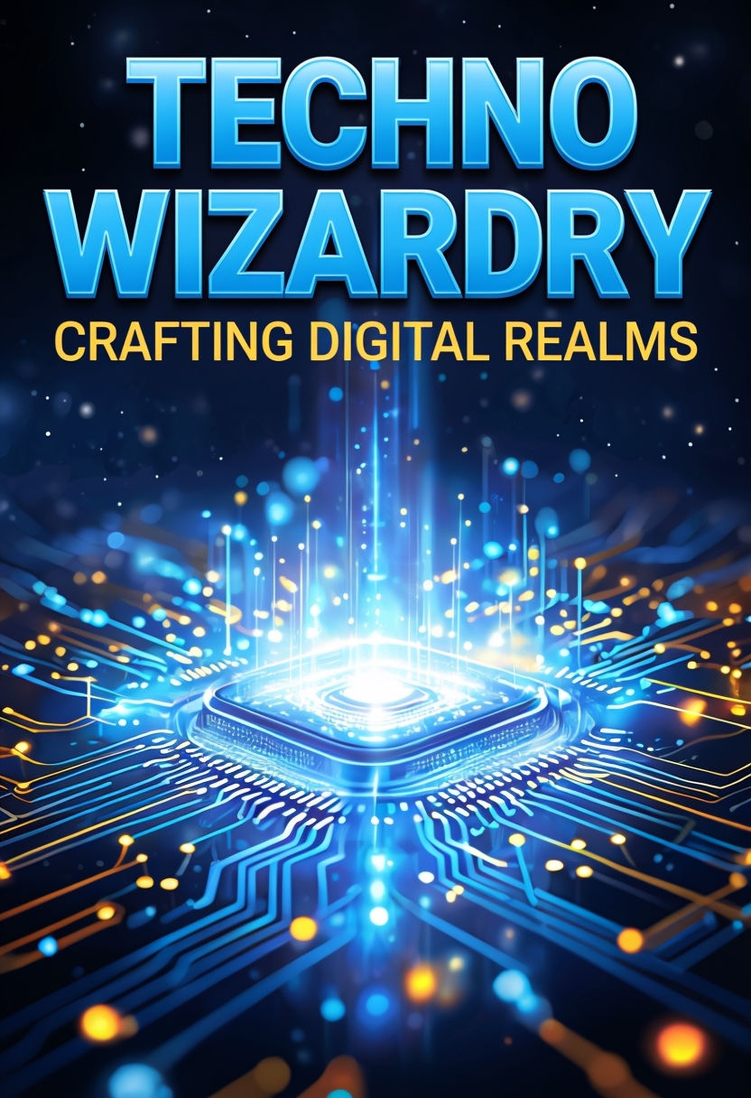 Futuristic Techno Wizardry Book Cover Art Design EBook Cover