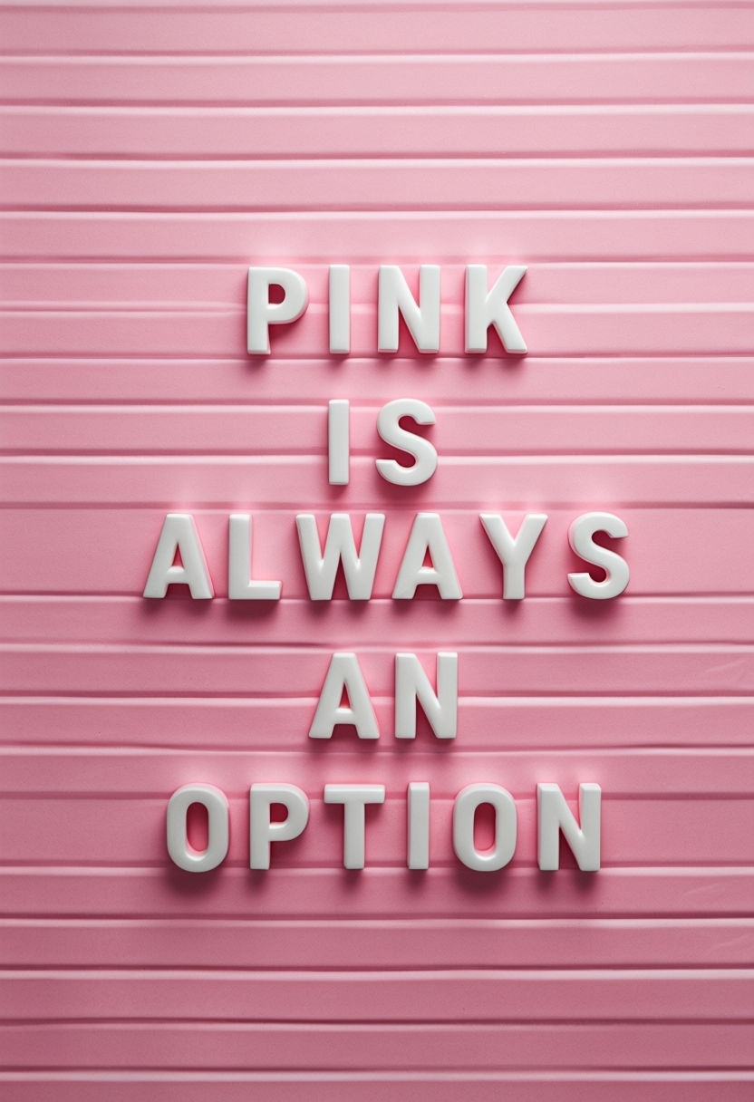 Pink is Always an Option Minimalist Motivational Poster