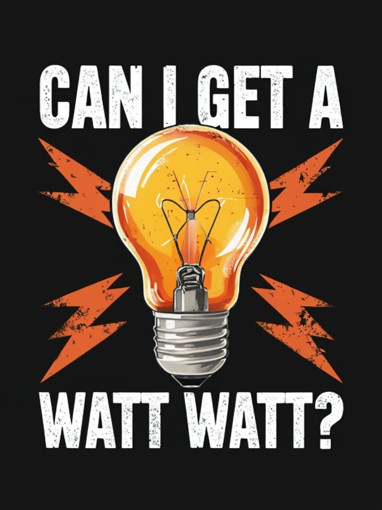 Vintage Can I Get A Watt Watt Light Bulb Poster