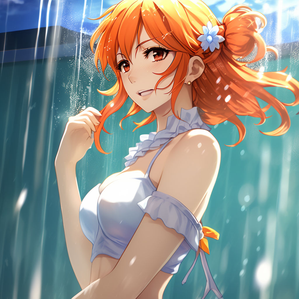 Nami showering