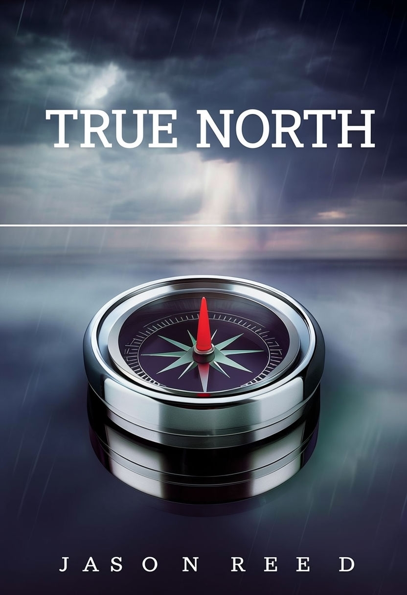 Dramatic TRUE NORTH Compass Design for Thriller EBook Cover