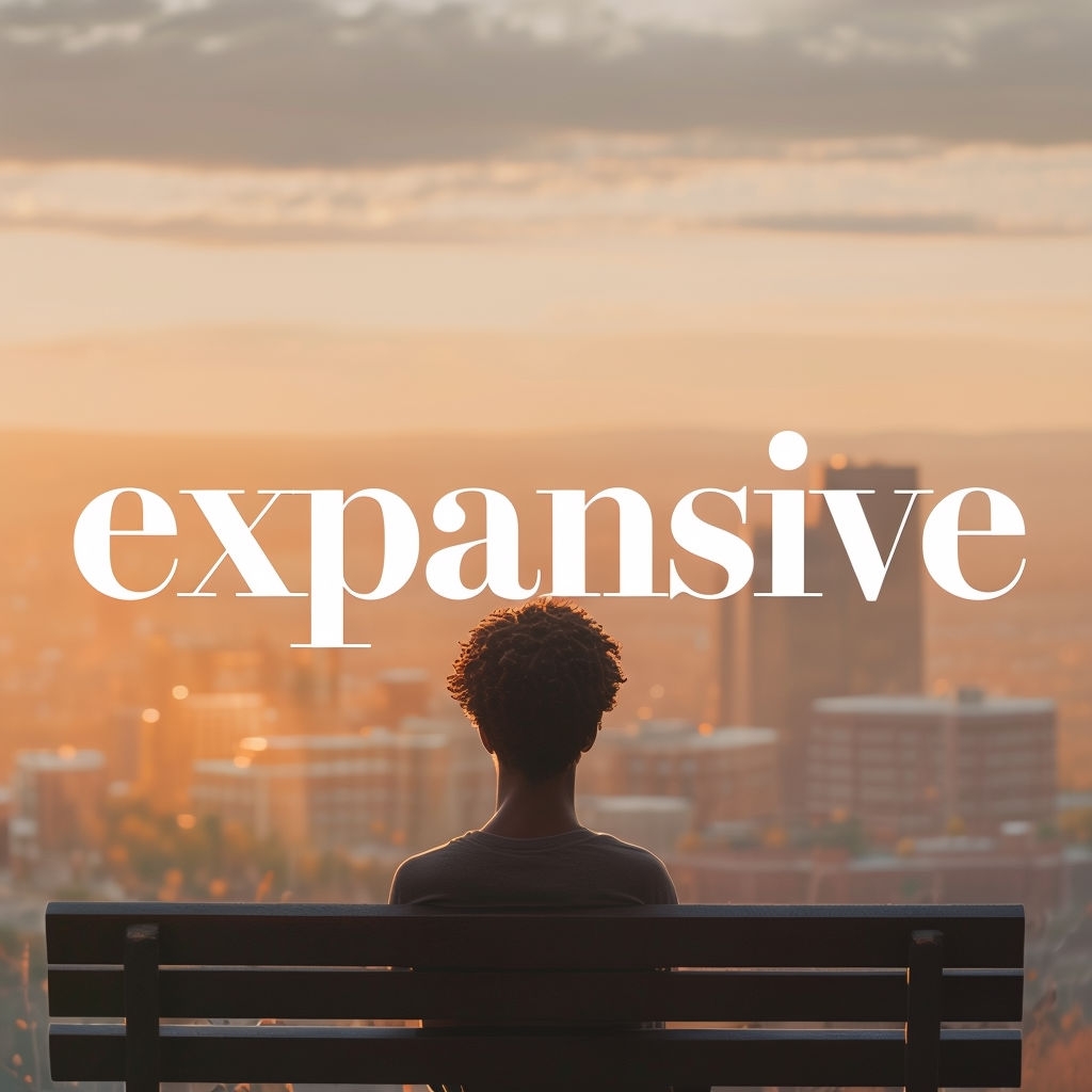 Contemplative Teen Silhouette Over Denver Sunset Album Cover