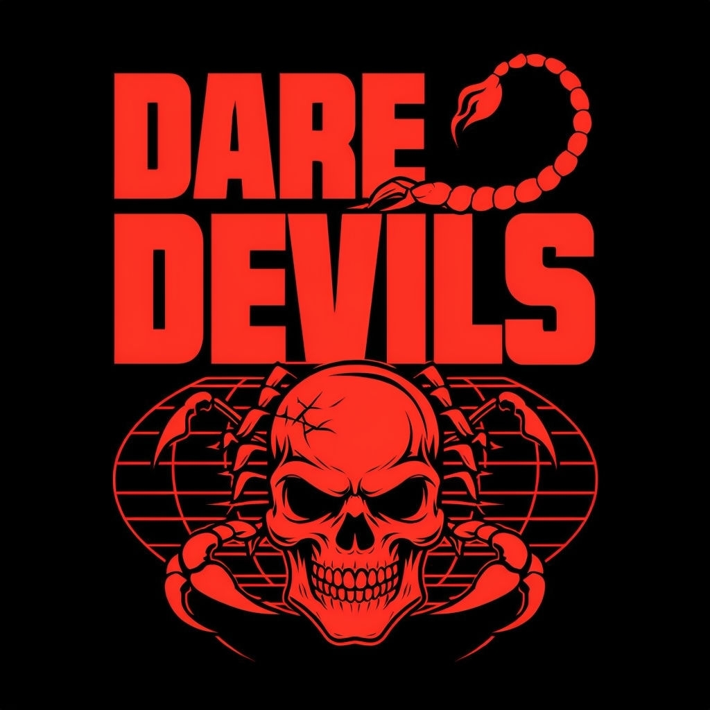 Bold Dare Devils Graphic Design T-Shirt