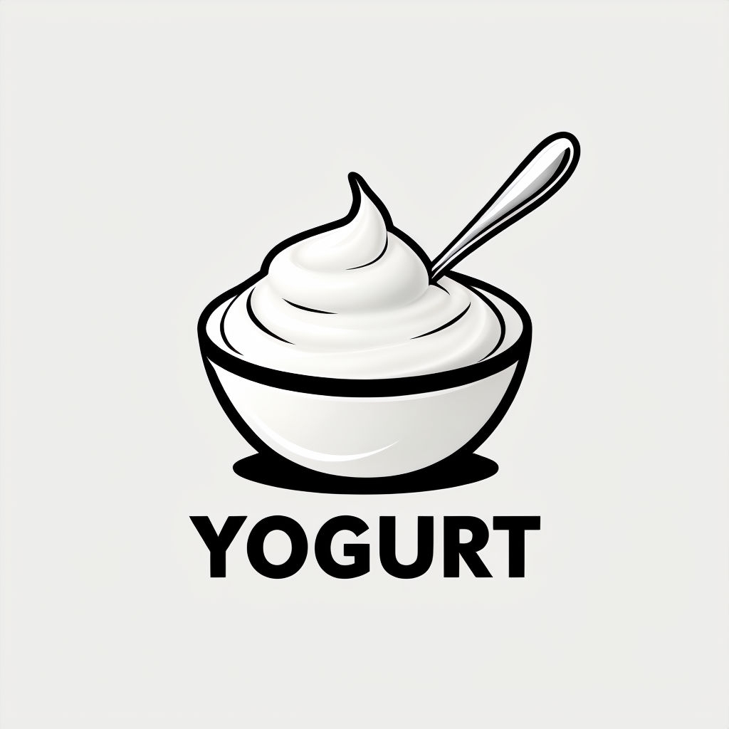 Minimalist Bowl of Yogurt Logo Design for Modern Branding Logo