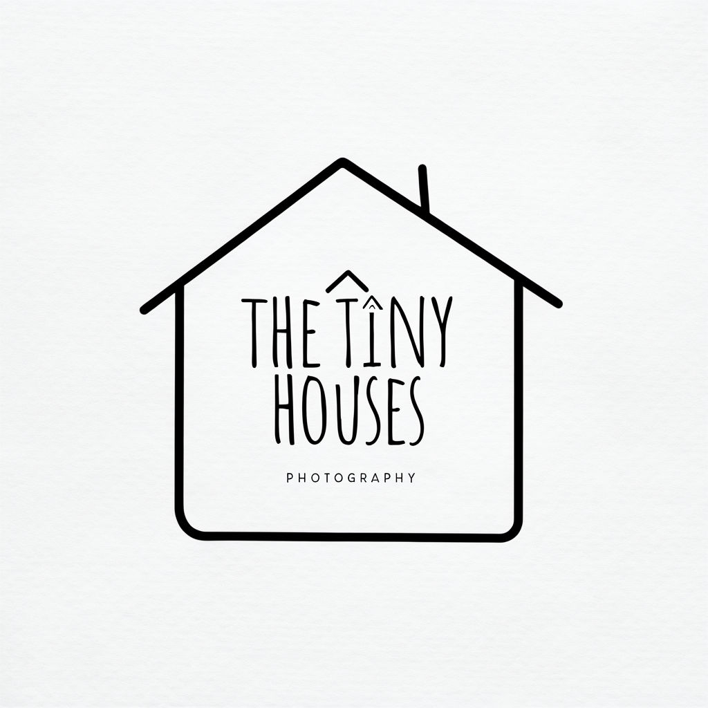 Minimalist Black House Logo for The Tiny Houses Photography