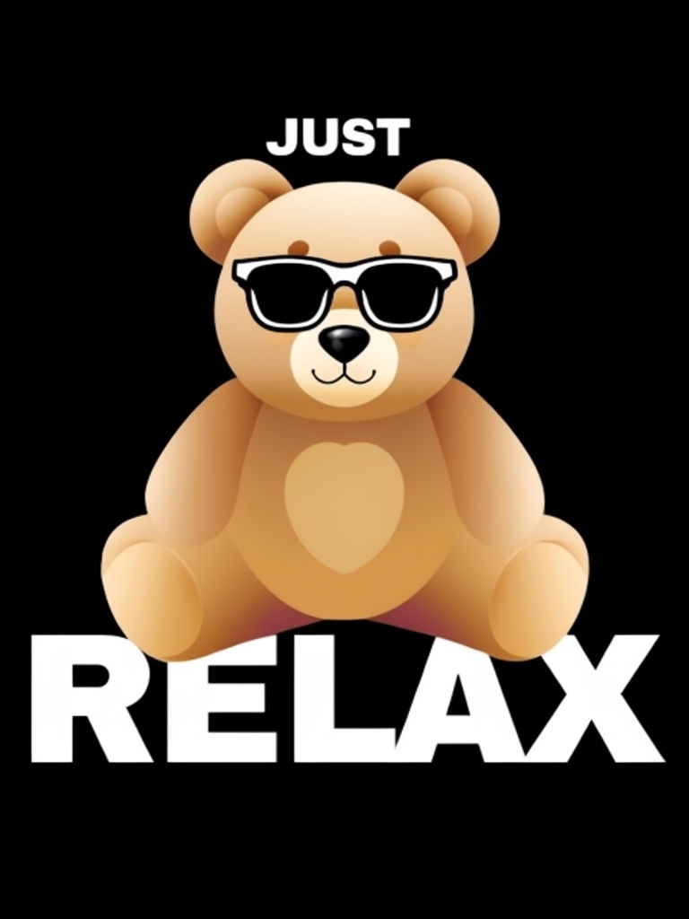 Cool Teddy Bear with Sunglasses and Relaxing Vibes T-Shirt