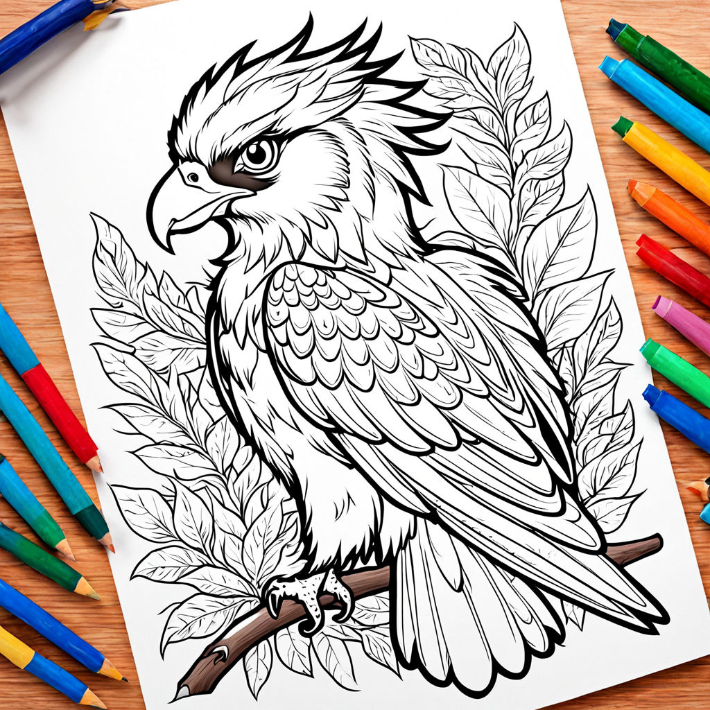 Philippine Eagle Colouring Page Animal Coloring Pages Colori