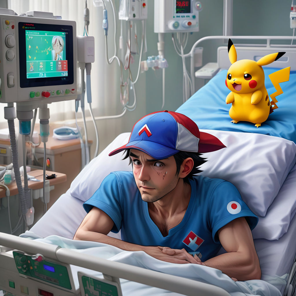 Old Ash Ketchum dies in a hospital bed in intensive care wit... by Dev ...