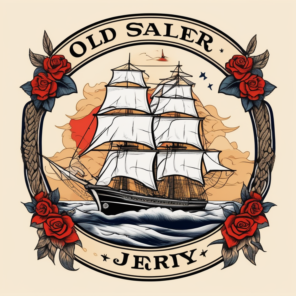 Sailors t-shirt design old Sailor Jerry tattoo by Basel Maz - Playground