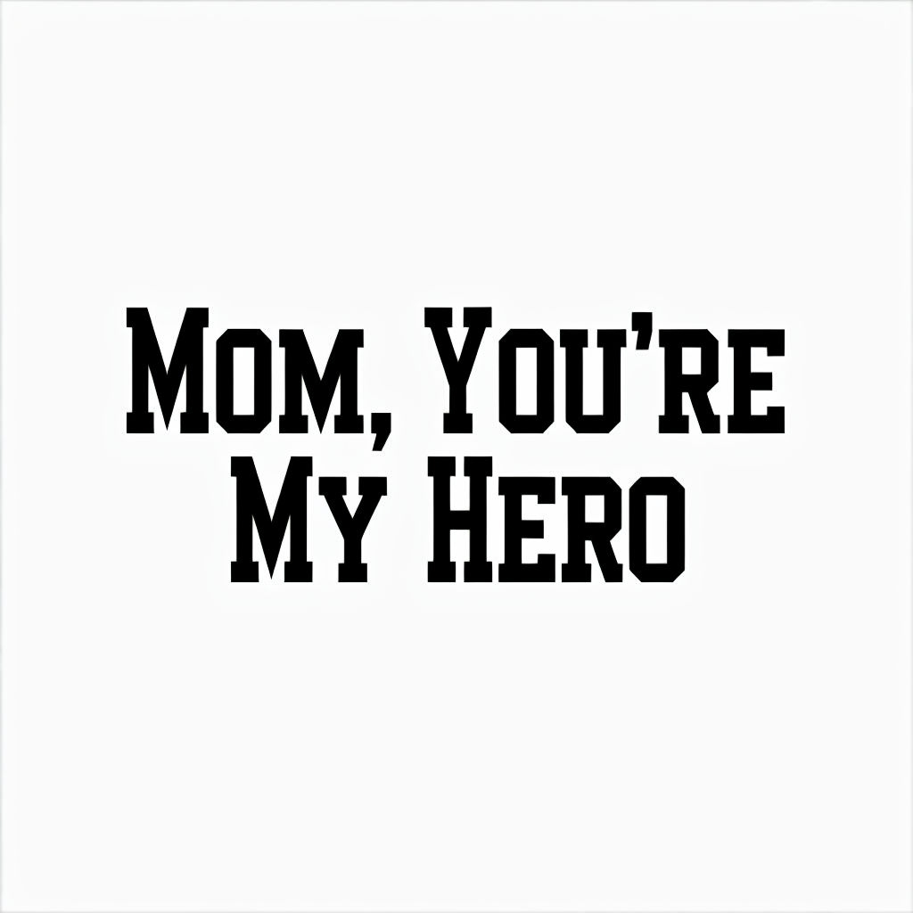 Mom, You're My Hero Bold Varsity Text Design Mug
