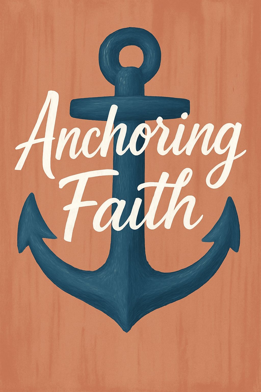 Nautical Anchor with Inspirational Text Anchoring Faith Poster
