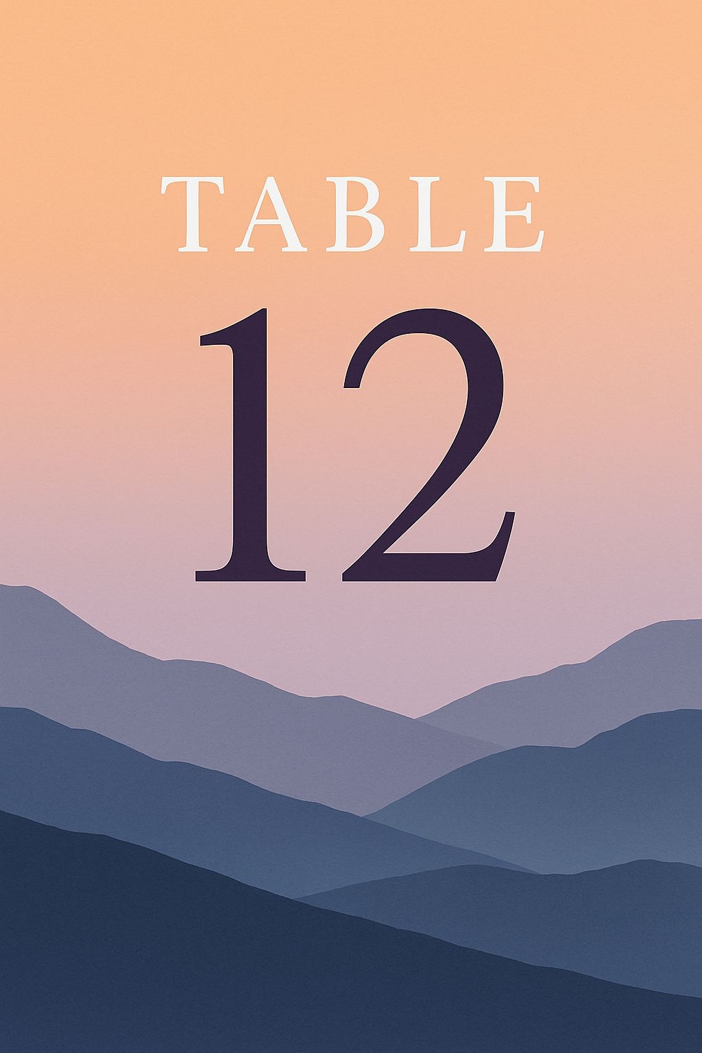Elegant Minimalist Mountain Landscape Event Sign Design