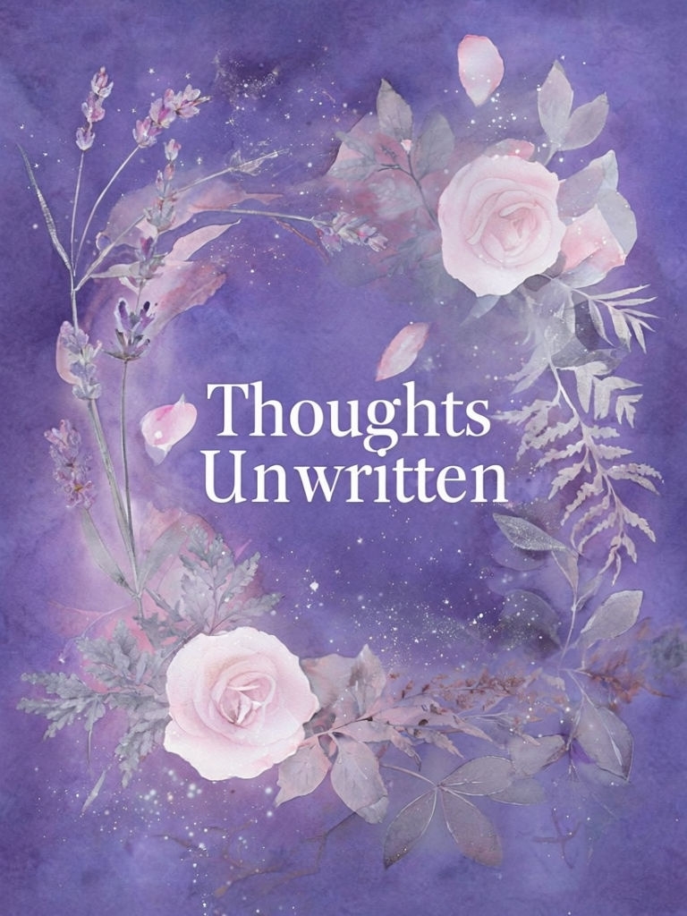 Thoughts Unwritten Elegant Watercolor Journal Cover Design EBook Cover