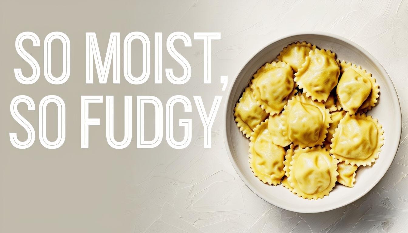 Minimalist Golden Ravioli YouTube Thumbnail Design Social Media Post