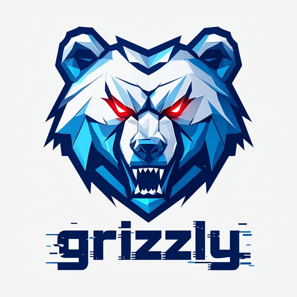 Fierce Low-Poly Bear Head Grizzly Esports Logo - Playground