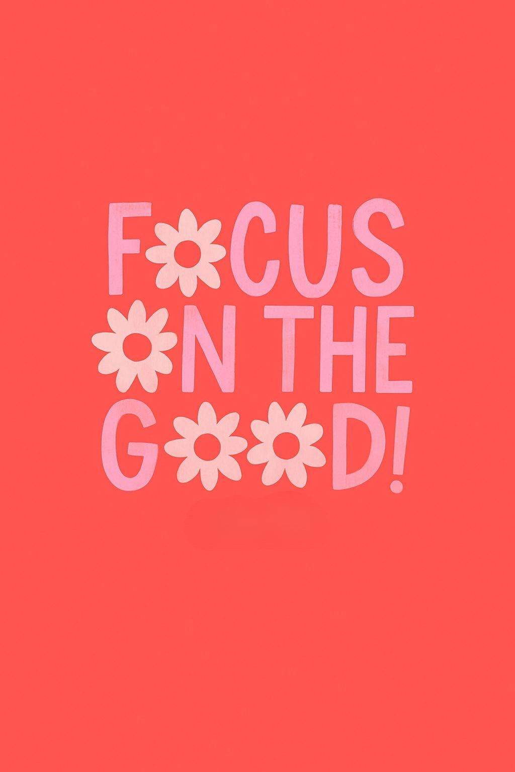 Focus on the Good Motivational Floral Typography T-Shirt