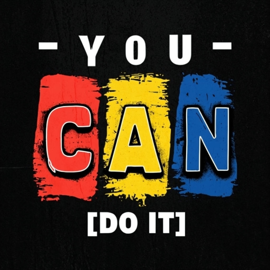 Motivational Urban Design YOU CAN DO IT T-Shirt