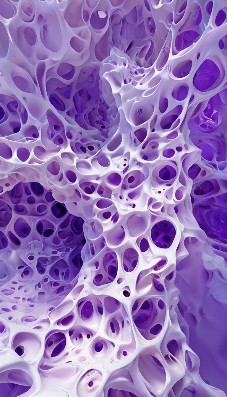 Intricate Honeycomb Abstract Design in Shades of Purple Mobile Wallpaper