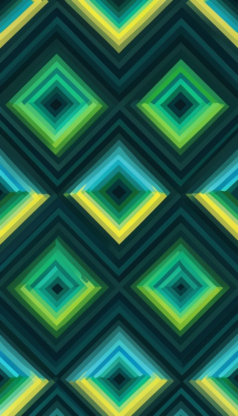 Vibrant Geometric Diamond Pattern Phone Case Cover