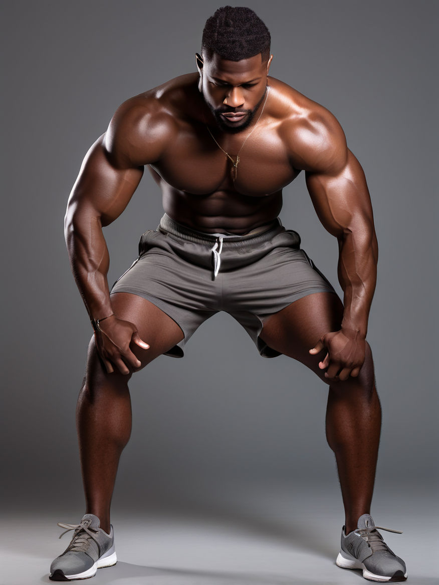 a black man with large muscle