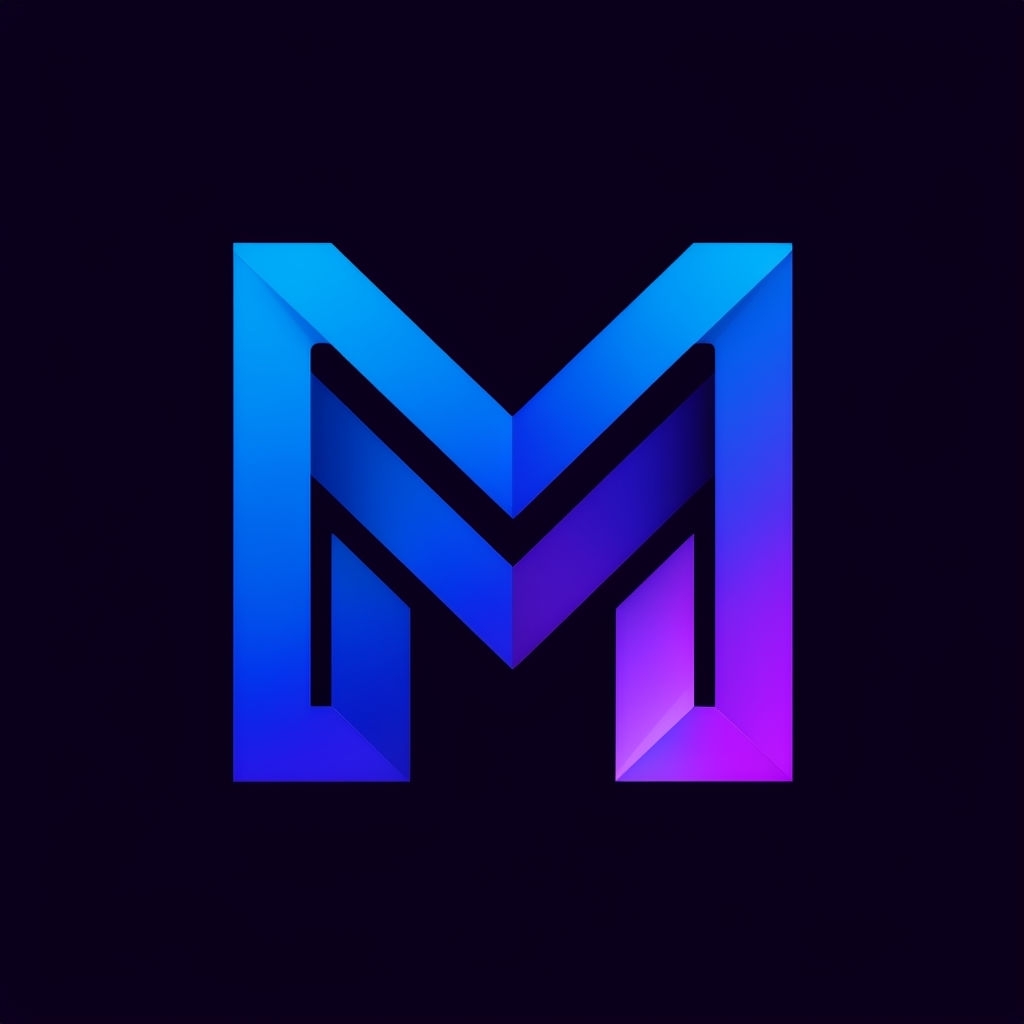 Modern Geometric MA Logo Design for Tech Branding Monogram