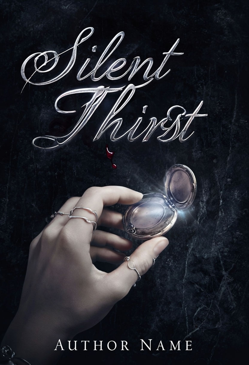 Elegant YA Vampire Novel Cover with Mystical Antique Locket EBook Cover