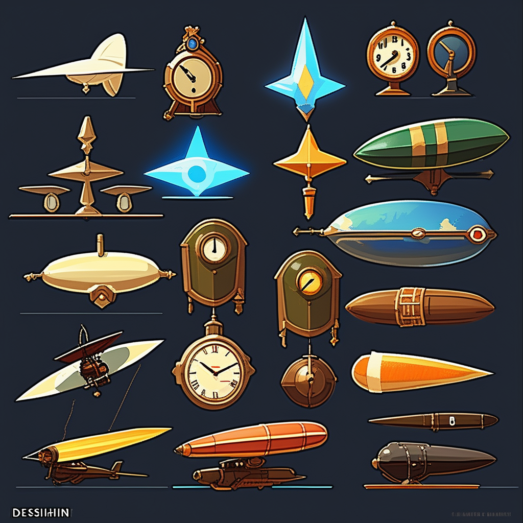 9 game cursors for the time period: electric age: dieselpunk... by Adam ...