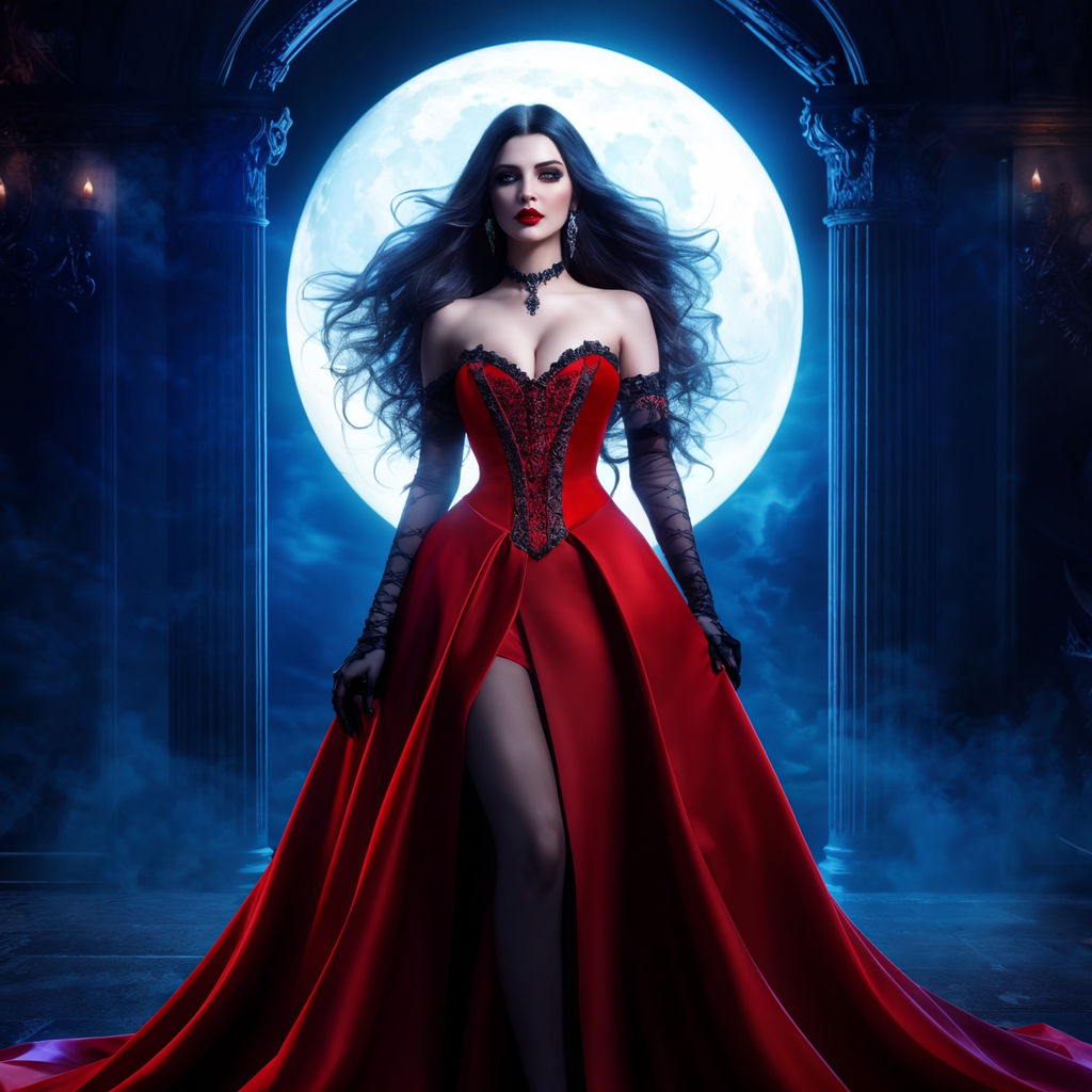 A beguiling female vampire by LordPouel Playground