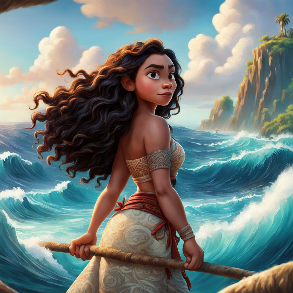 Beautiful Disney princesses moana anime