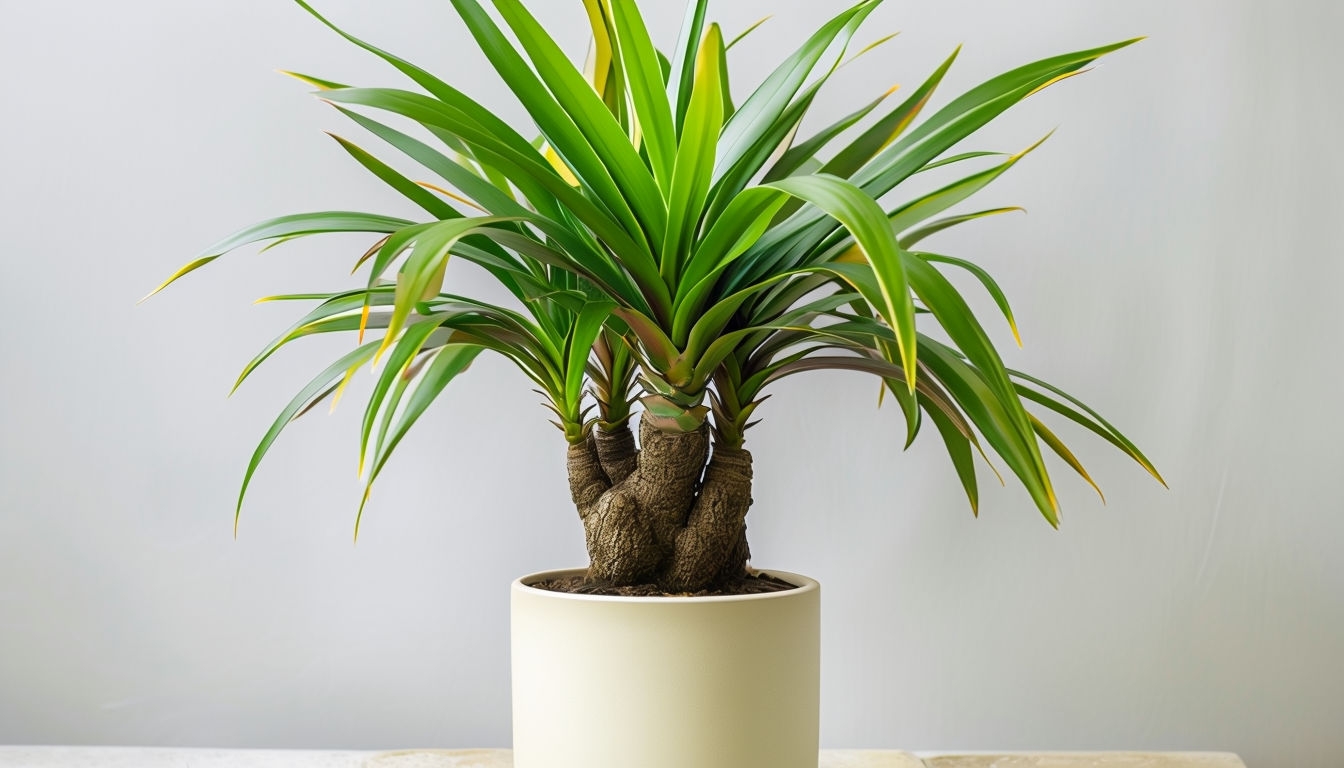 Healthy Potted Plant in Ceramic Pot Minimalist Background Design Virtual Backgrounds