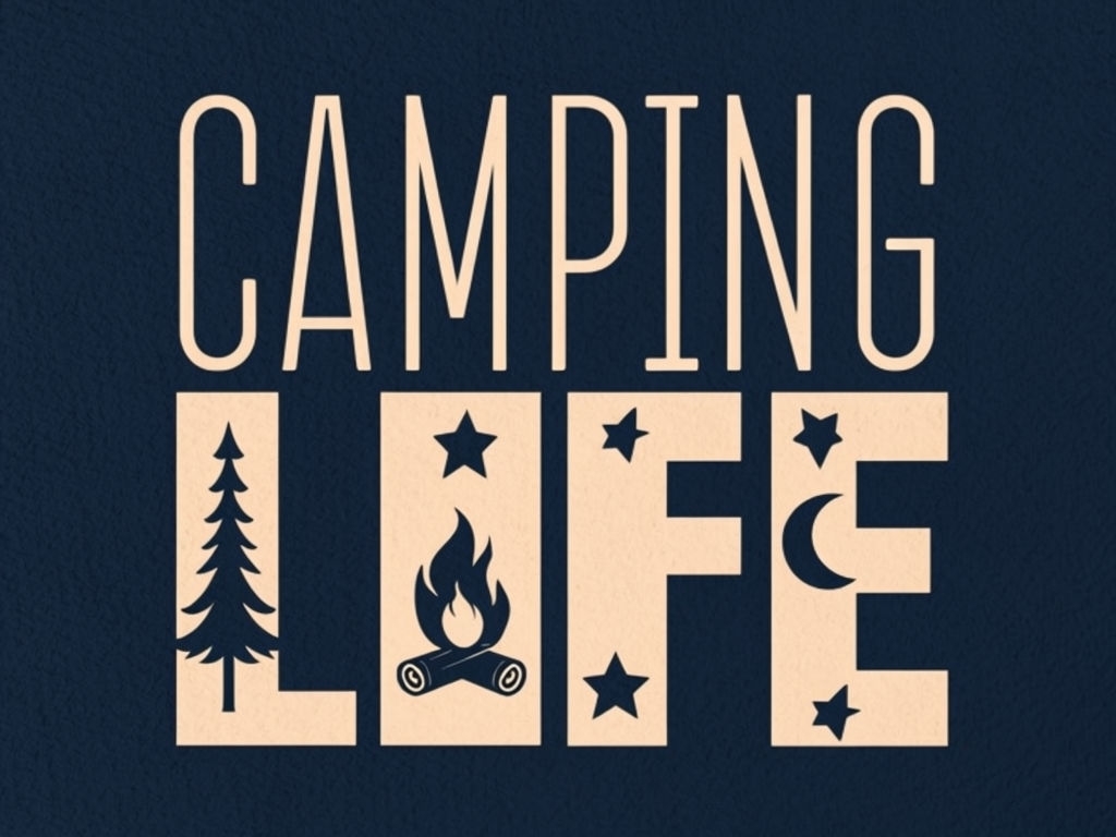 Camping Life Adventure Graphic Design T-Shirt