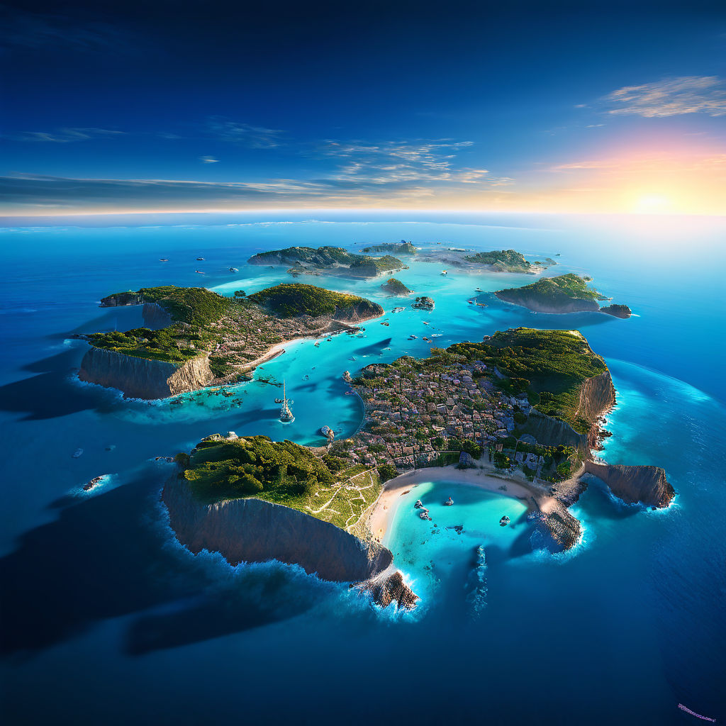 Oceanic planet viewed from space by Анжела Хрусталёва - Playground