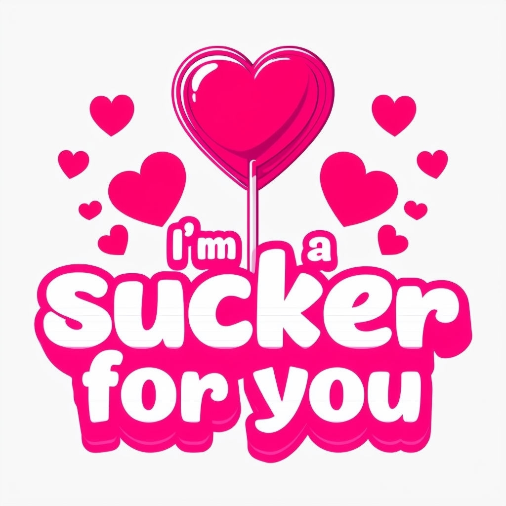 I'm a Sucker for You Playful Text with Heart Lollipop Mug