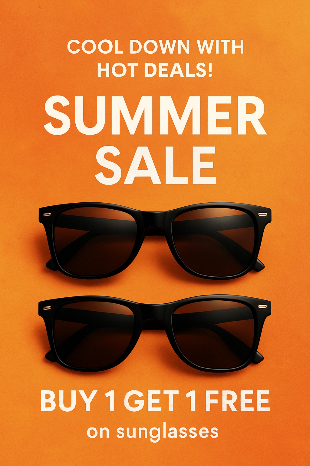 Vibrant Summer Sale Advertisement for Sunglasses Social Media Post