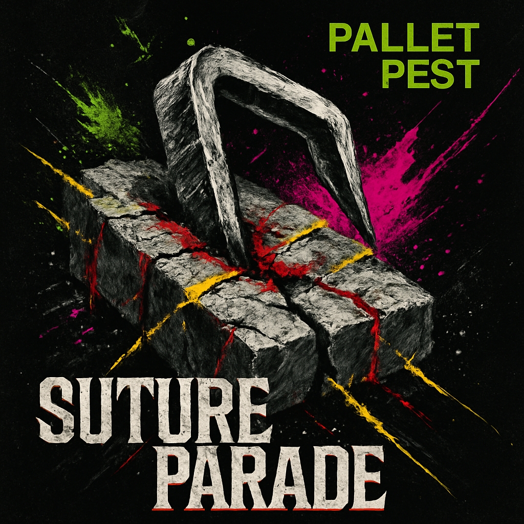 Grunge Style Stone Brick with Claw and Chaotic Colors Spotify Album Cover