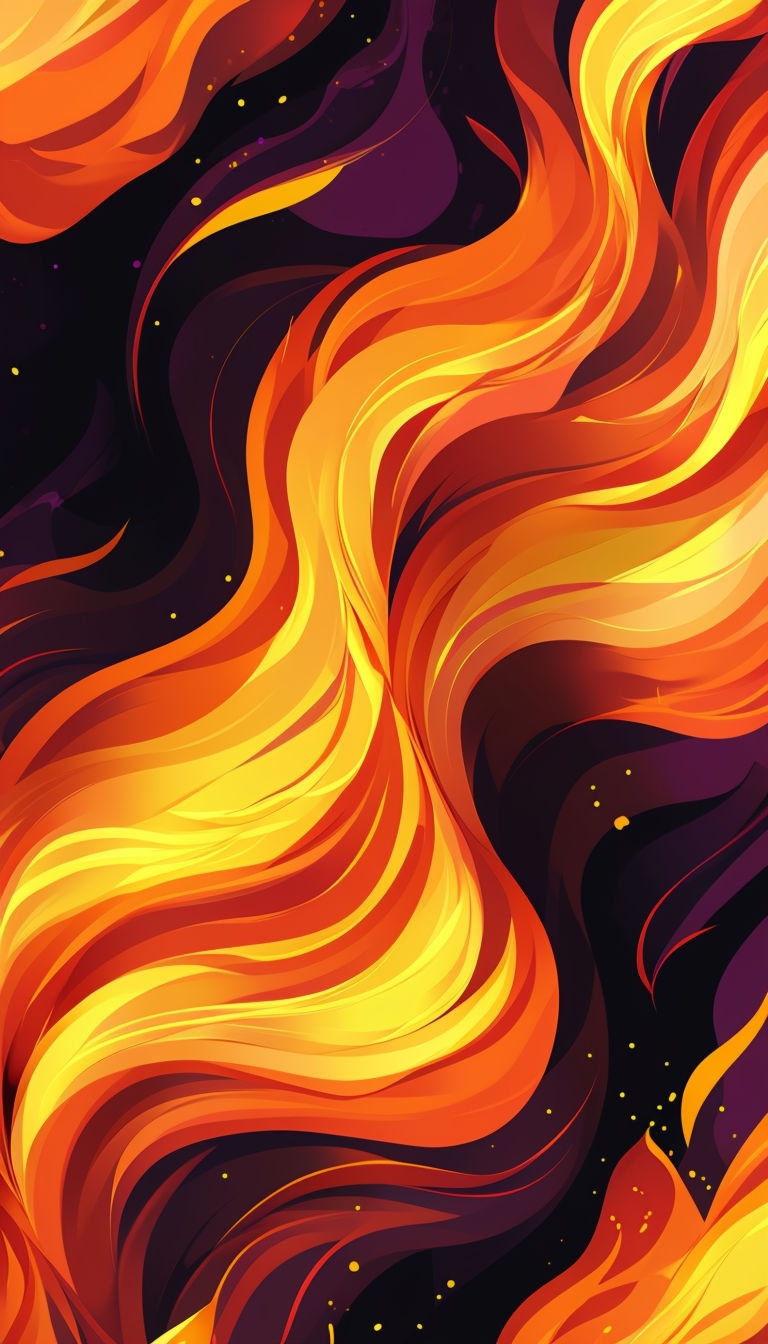Vibrant Abstract Flame Patterns in Dynamic Motion Phone Case Cover