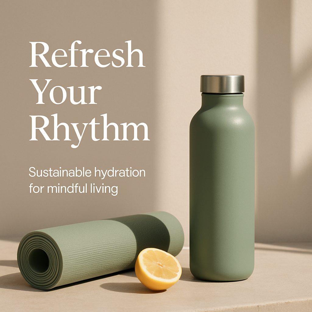 Minimalist Sustainable Hydration Products Advertisement Poster