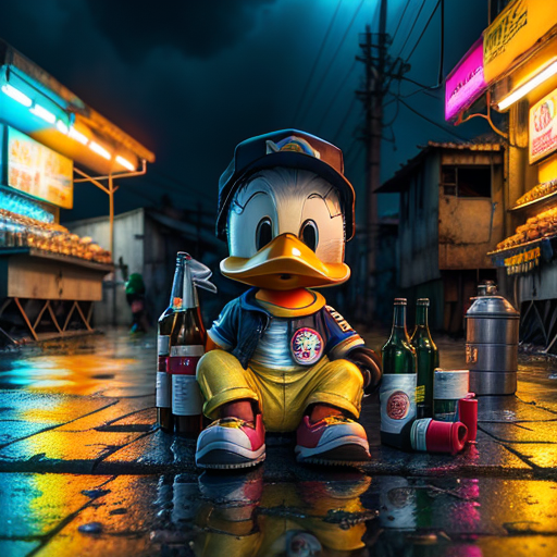 Homeless Donald Duck In A Brazilian Favela By Kico Toralles - Playground