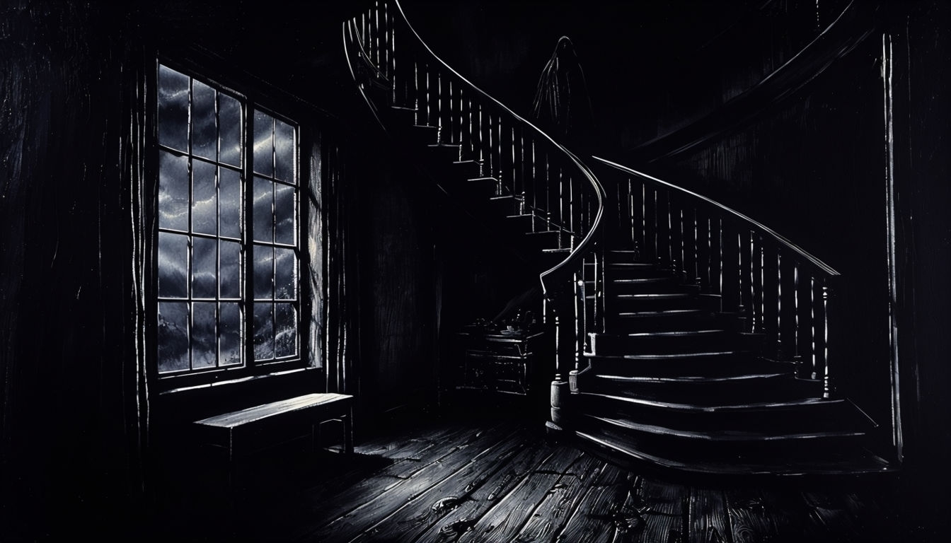 Eerie Gothic Interior Night Scene Virtual Background