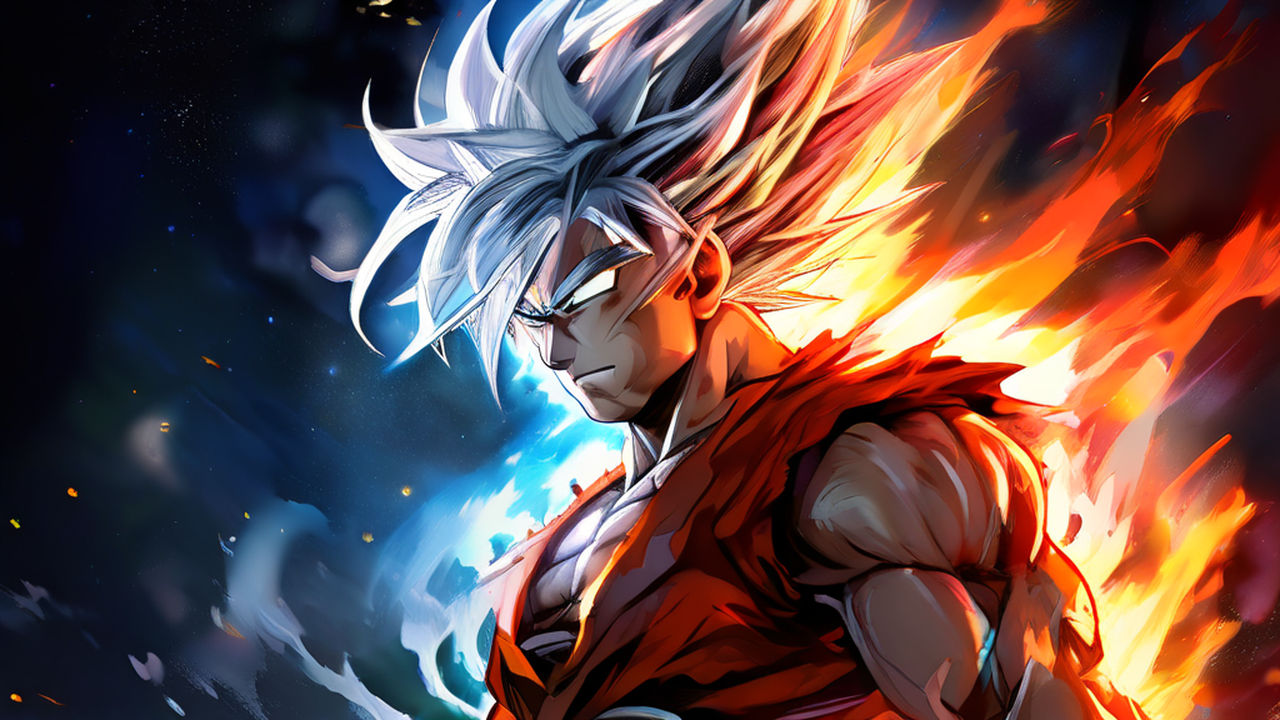 Goku in his Super Saiyan 50 form by Hamza Şanlı - Playground