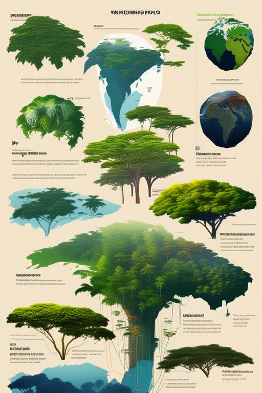 An infographic or diagram illustrating the Amazon Rainforest... by