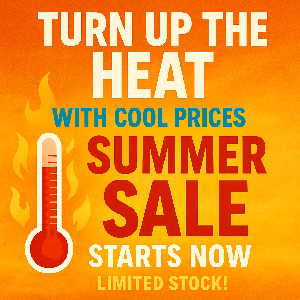 Vibrant Summer Sale Promotional Poster with Bold Text Elements Social Media Post