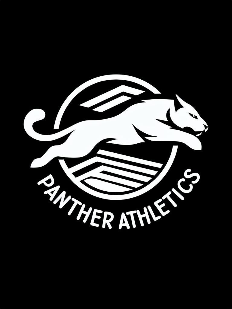 Dynamic White Wildcat Logo for Panther Athletics Apparel Logo
