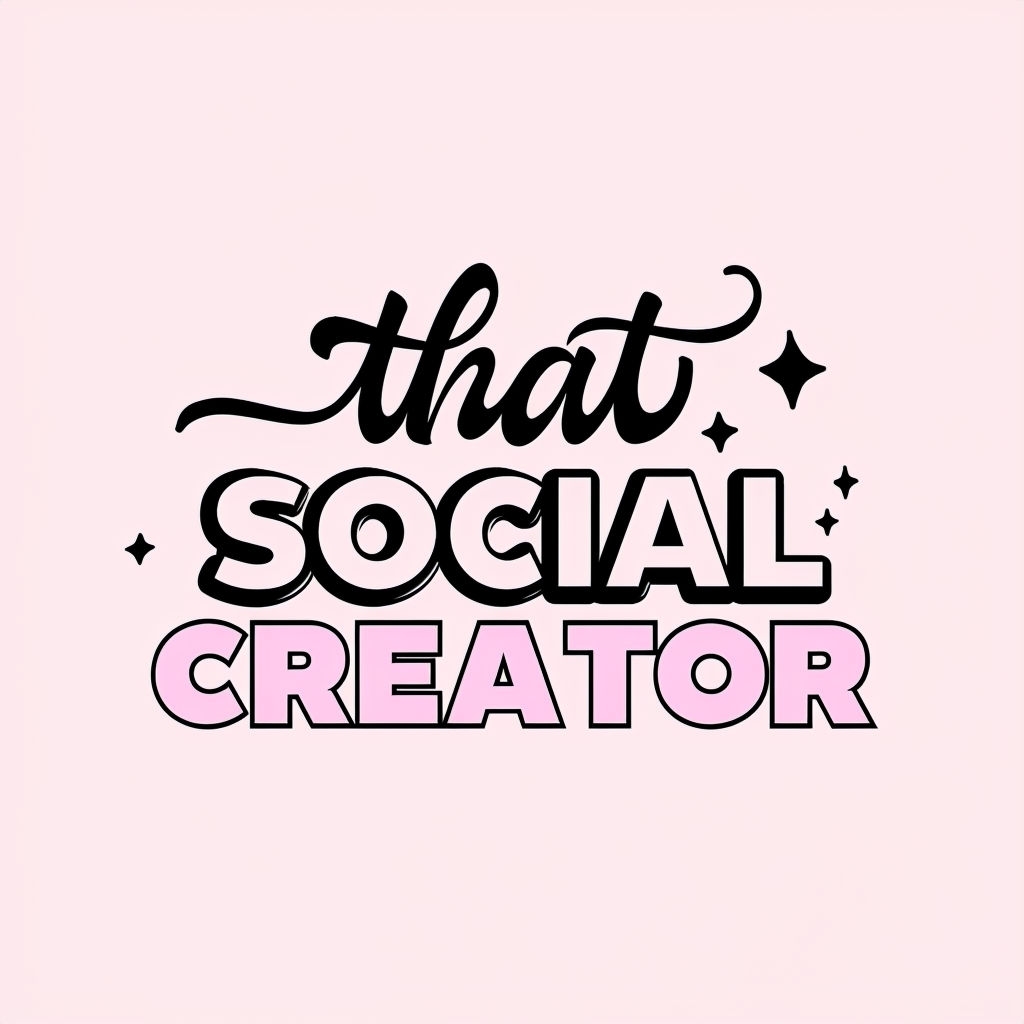 Playful Minimalist That SOCIAL CREATOR Logo