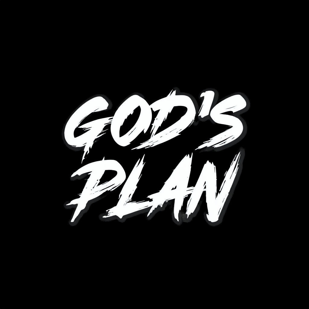 Bold Minimalist GOD'S PLAN Brushstroke T-Shirt