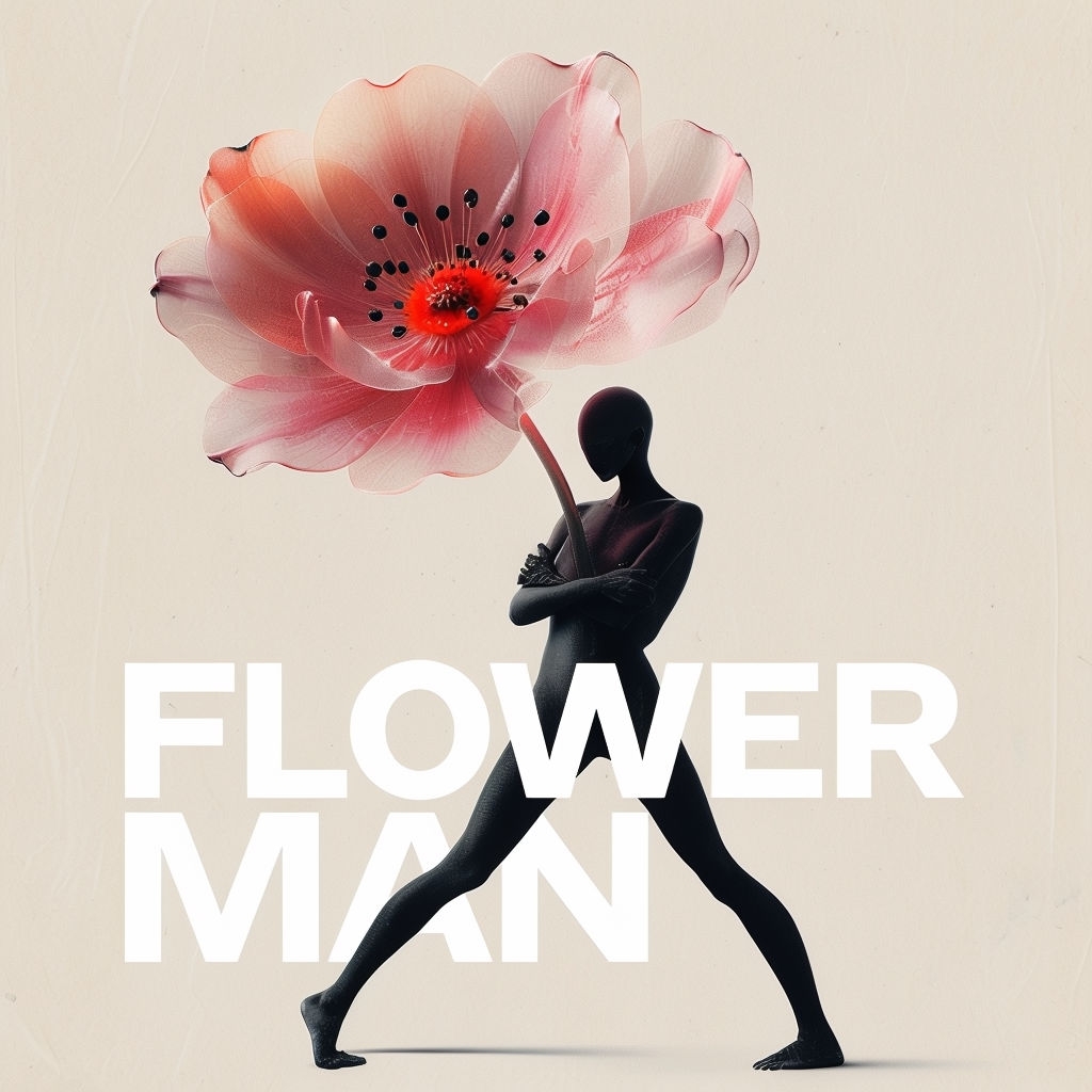 Whimsical Flower Man Abstract Illustration for Spotify Album Cover