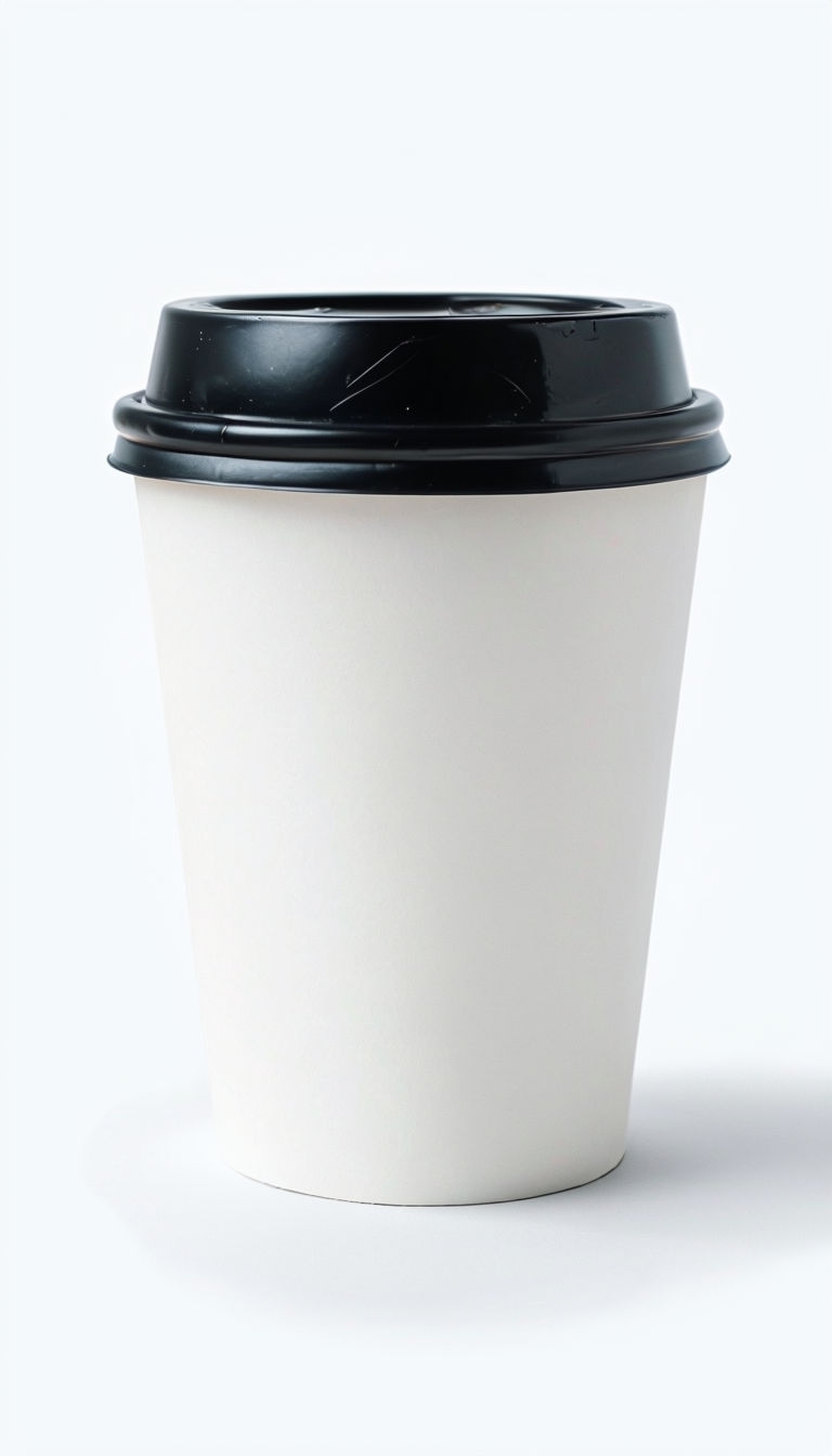 Minimalist Disposable Paper Coffee Cup Mockup