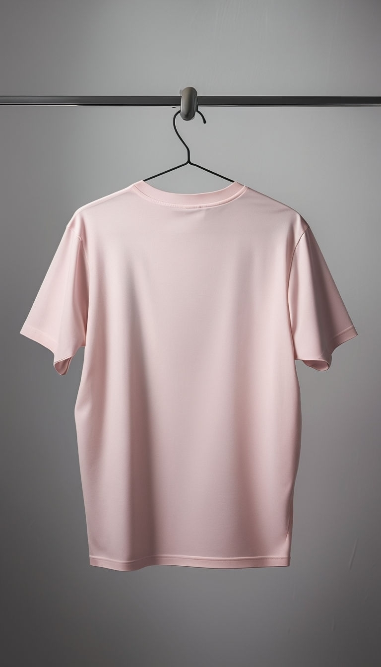 Light Pink T-Shirt Mockup with Inspirational Verse Display